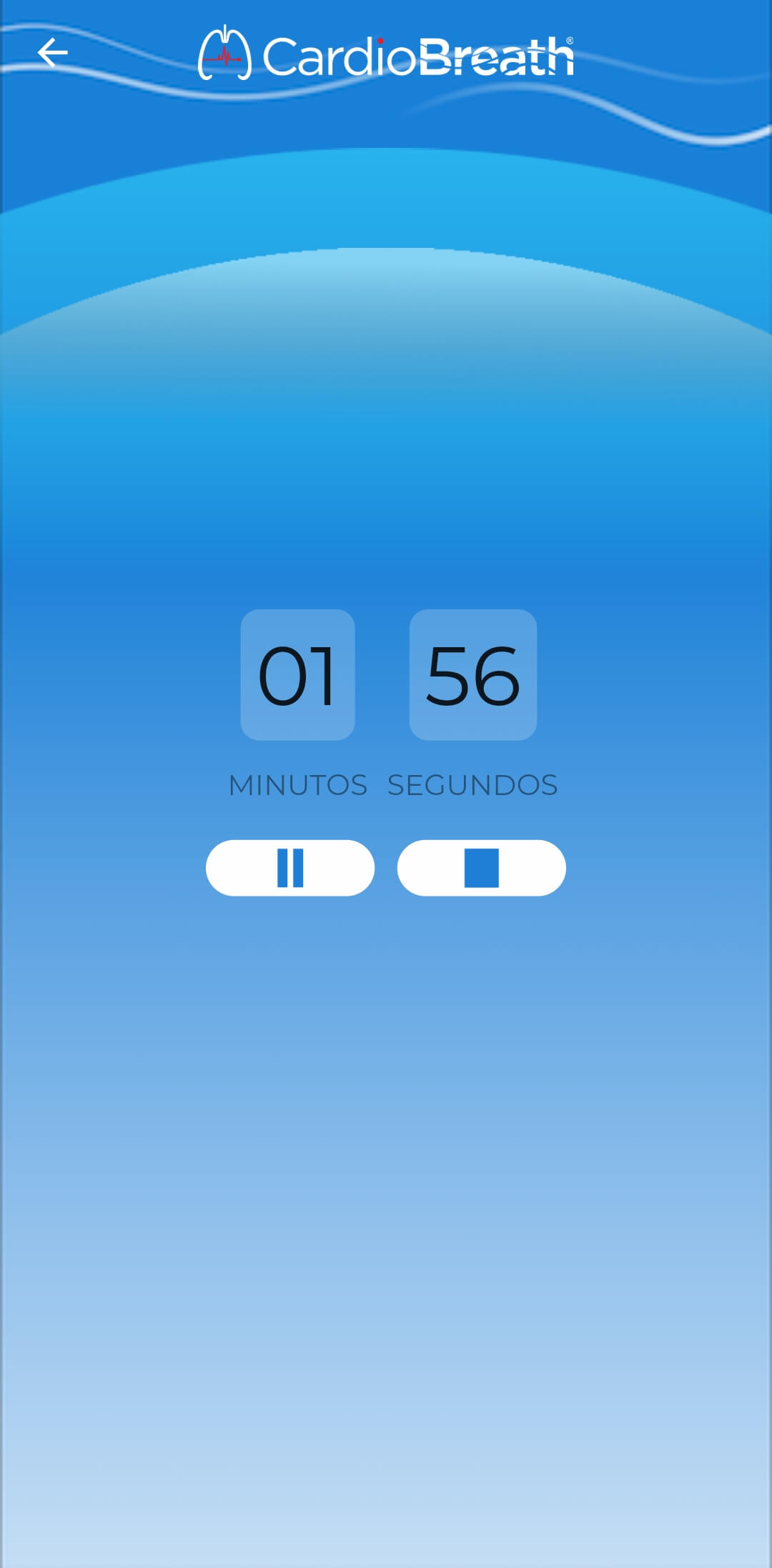 Tela durante exercício